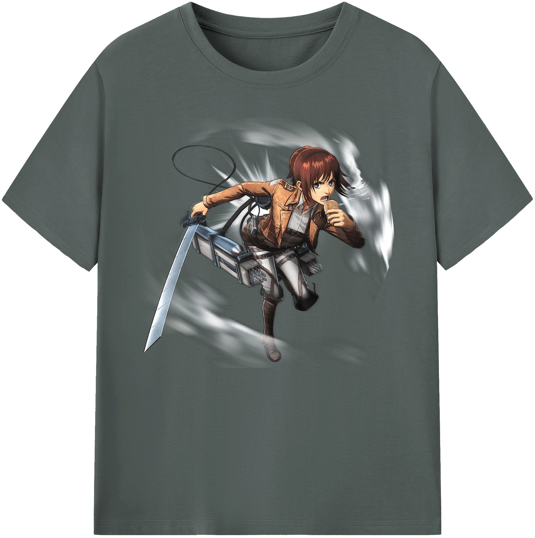 （画像用） 進撃の巨人 サシャ·ブラウス Attack on Titan Sasha Blaus 綿100％ メンズ半袖Tシャツ｜肌触りやわらか＆通気性